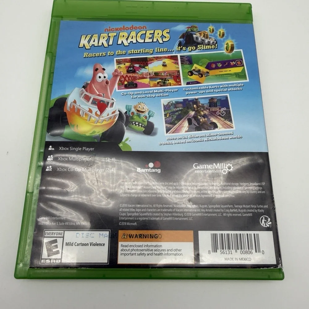 Nickelodeon Kart Racers Xbox One SpongeBob TMNT Racing Game